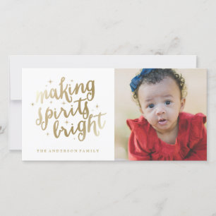 Cartes Pour Fêtes Annuelles Esprits brillants Photocarte de vacances