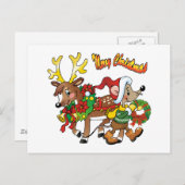 Cartes Pour Fêtes Annuelles Esprits de Noël (Devant / Derrière)