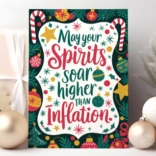 Cartes Pour Fêtes Annuelles Esprits drôles s'envolent plus haut que Noël infla