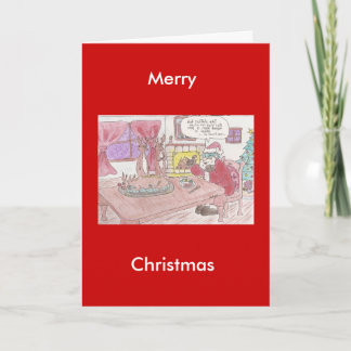 Cartes Pour Fêtes Annuelles Essai de goût aveugle de Santas