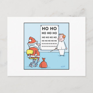 Cartes Pour Fêtes Annuelles Essai d'oeil de Santa de bandes dessinées de Noël