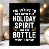 Cartes Pour Fêtes Annuelles Essayer D'Entrer Dans La Bouteille De L'Esprit De 
