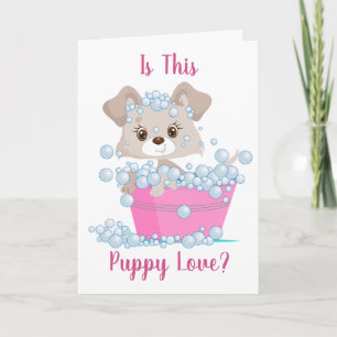 Cartes Pour Fêtes Annuelles Est-ce que cette Puppy Love Valentine Greeting Car