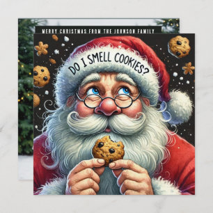 Cartes Pour Fêtes Annuelles Est-ce que je sens les cookies Père Noël