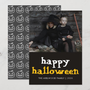 Cartes Pour Fêtes Annuelles esthétique sorcière moderne pour photo de famille