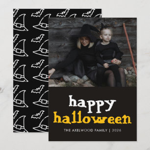 Cartes Pour Fêtes Annuelles Esthétique sorcière moderne pour photo de famille 