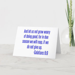 Cartes Pour Fêtes Annuelles Et ne nous lassons pas de faire le bien, car en du