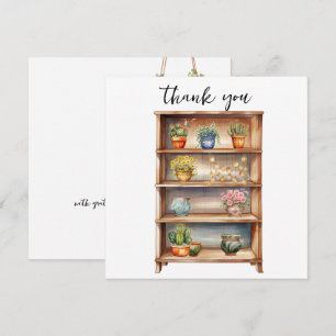 Cartes Pour Fêtes Annuelles Étagères avec de mignons Plantes et éléments de ja