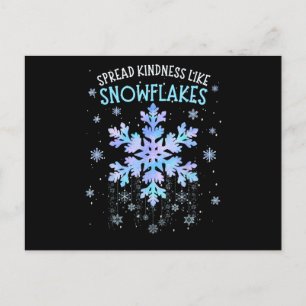 Cartes Pour Fêtes Annuelles Étaler la gentillesse comme les flocons de neige E