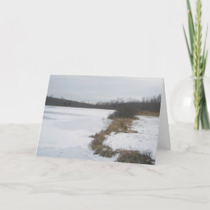 Cartes Pour Fêtes Annuelles Étang Skymount en hiver