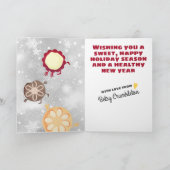 Cartes Pour Fêtes Annuelles Étape de prudence Cookie de Noël traversant la voi (Intérieur)
