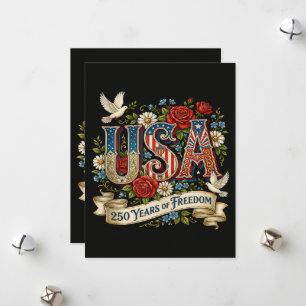 Cartes Pour Fêtes Annuelles États-Unis Amérique 1776-2026 250 Ans de Liberté