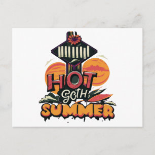 Cartes Pour Fêtes Annuelles Été chic gothique chaud