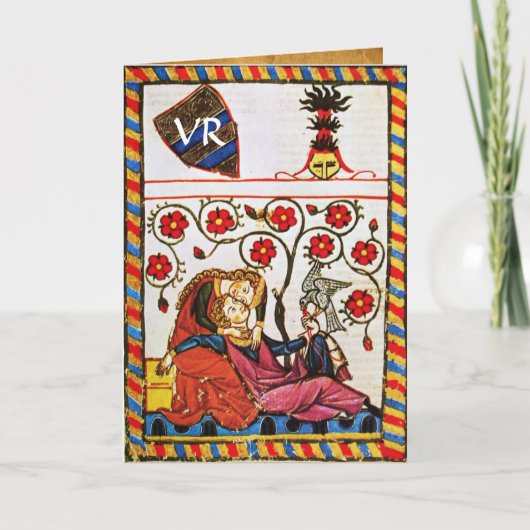 CARTES POUR FÊTES ANNUELLES ETERNAL LOVE VALENTINE'S DAY PARCHMENT MONOGRAM (Devant)