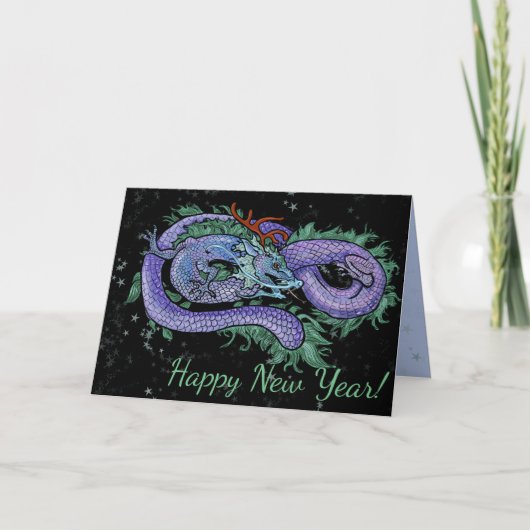 Cartes Pour Fêtes Annuelles Eternité du dragon oriental (Devant)