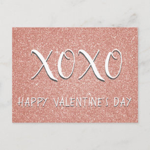 Cartes Pour Fêtes Annuelles Étincelle d'or de rose de rose de Saint-Valentin