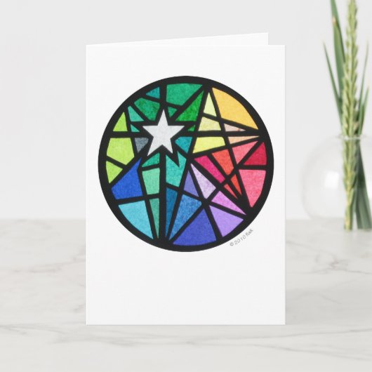 Cartes Pour Fêtes Annuelles étoile blanche (Devant)