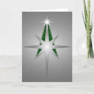 Cartes Pour Fêtes Annuelles Étoile de Bethléem pour sapin de Noël (argent)