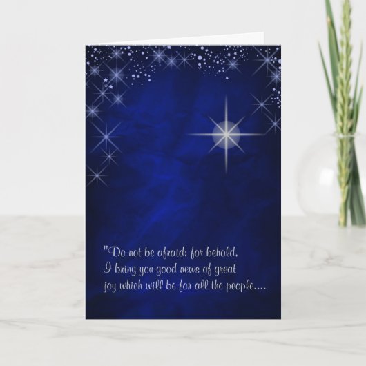 Cartes Pour Fêtes Annuelles Étoile de Bethléem Premier Noël (Devant)