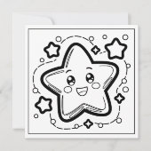 Cartes Pour Fêtes Annuelles Étoile de couleur de Noël festive (Devant)