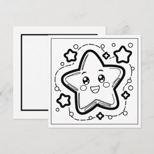 Cartes Pour Fêtes Annuelles Étoile de couleur de Noël festive