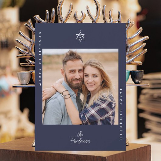 Cartes Pour Fêtes Annuelles Étoile de David arbre de Noël