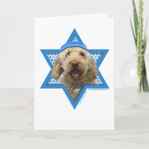 Cartes Pour Fêtes Annuelles Étoile de David de Hanoukka - GoldenDoodle
