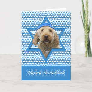 Cartes Pour Fêtes Annuelles Étoile de David de Hanoukka - GoldenDoodle