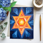 Cartes Pour Fêtes Annuelles Étoile de David Hanoukka juif<br><div class="desc">Carte de vacances juive Star of David Hanoukka</div>
