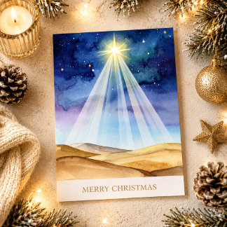 Cartes Pour Fêtes Annuelles Étoile de la nuit de Bethléem Joyeux Noël Vacances