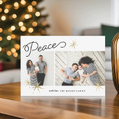 Cartes Pour Fêtes Annuelles Étoile de la paix | Deux photos