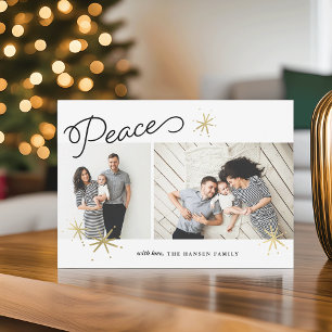 Cartes Pour Fêtes Annuelles Étoile de la paix Deux photos