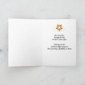 Cartes Pour Fêtes Annuelles Étoile de Noël de prêtre (Intérieur)