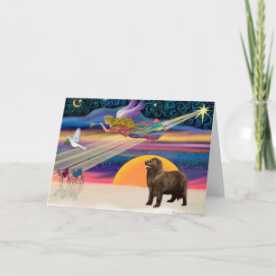 Cartes Pour Fêtes Annuelles Étoile de Noël-Terre-Neuve (marron)