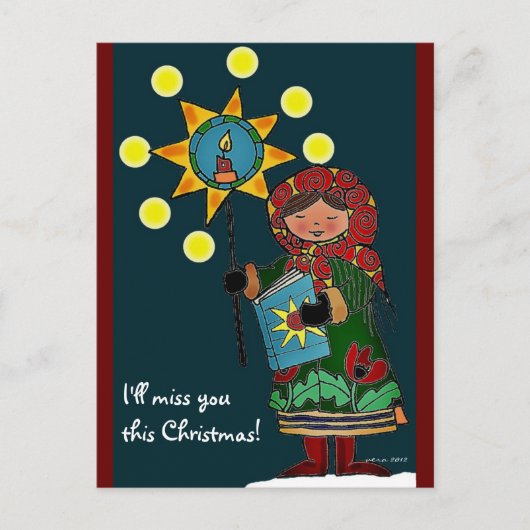 Cartes Pour Fêtes Annuelles Étoile de Noël ukrainienne (Devant)
