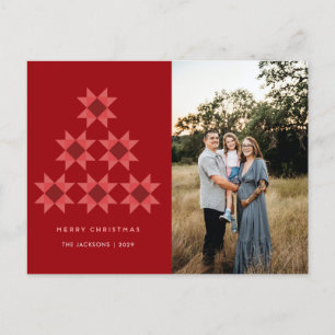 Cartes Pour Fêtes Annuelles Étoile de quilt de Joyeux Noël dessin de vacances