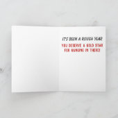 Cartes Pour Fêtes Annuelles Étoile dorée de Noël encourageante (Intérieur)