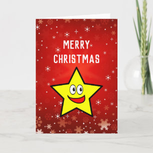 Cartes Pour Fêtes Annuelles Étoile dorée de Noël encourageante