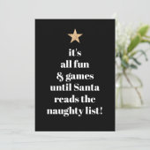 Cartes Pour Fêtes Annuelles Étoile dorée de Santa Moderne Police Arbre Citatio (Debout devant)