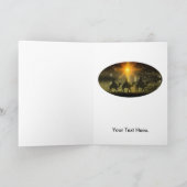 Cartes Pour Fêtes Annuelles Étoile dorée des hommes de Noël de Bethléem (Intérieur)