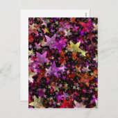 Cartes Pour Fêtes Annuelles Étoiles de Noël Colorées (Devant / Derrière)