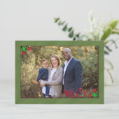 Cartes Pour Fêtes Annuelles Étoiles de parties scintillant et photo de Noël en (Debout devant)