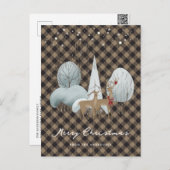 Cartes Pour Fêtes Annuelles Étoiles de rennes mignonnes Plaid Joyeux Noël (Devant / Derrière)