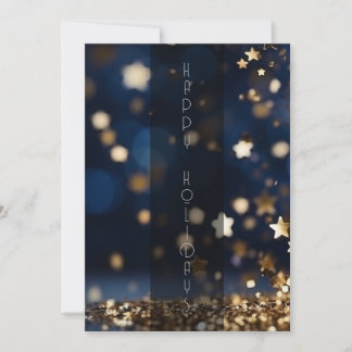 Cartes Pour Fêtes Annuelles Étoiles Dorées Paillettes Joyeuses Fêtes