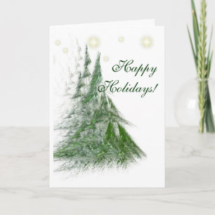 CARTES POUR FÊTES ANNUELLES ÉTOILES ET FIRS