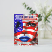 Cartes Pour Fêtes Annuelles Étoiles et rayures Boucles de ceinture Portrait de (Debout devant)