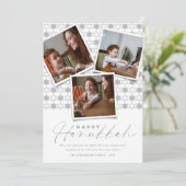 Cartes Pour Fêtes Annuelles Étoiles Géométriques En Argent De David Hanoukka 3 (Debout devant)