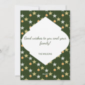 Cartes Pour Fêtes Annuelles Étoiles Personnalisées Modernes Et Aquarelle Orang (Dos)