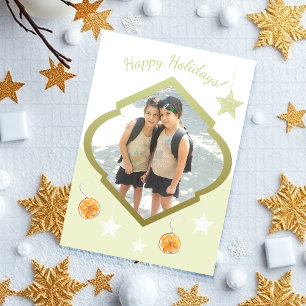 Cartes Pour Fêtes Annuelles Étoiles Personnalisées Modernes Et Aquarelle Orang