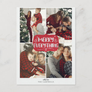 Cartes Pour Fêtes Annuelles Étoiles Rouges et Argentées Joyeux Tout Multi Phot